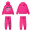 SP5DER Web Graphic Pullover Hoodie and Sweatpants Matching Set - Pink