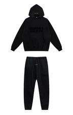 Fear of God Essentials Double Line Hoodie & Sweatpants Set Black