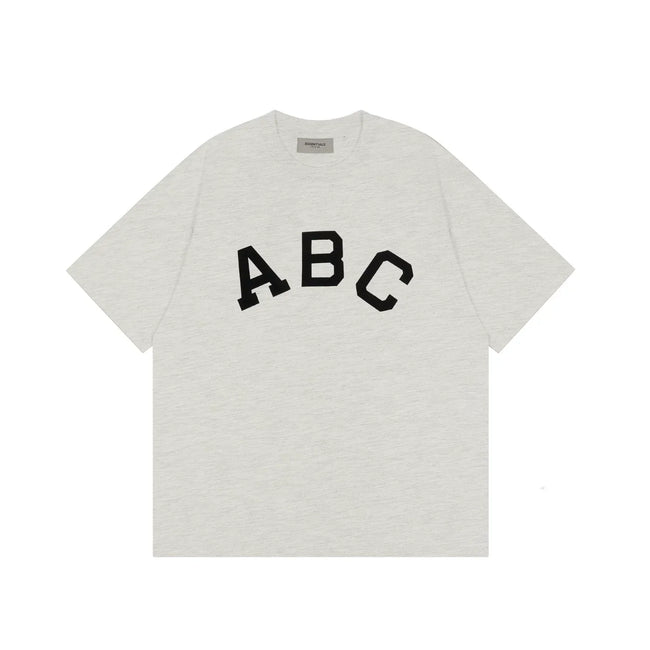 FOG double-line ESSENTIALS short-sleeved T-shirt men European and American couples trendy brand round neck loose cleanfit half-sleeved women (24) Hover Image