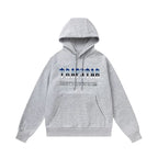 Trapstar autumn and winter casual sports suit hooded sweatshirt pants pullover simple letter drawstring top pants (2)