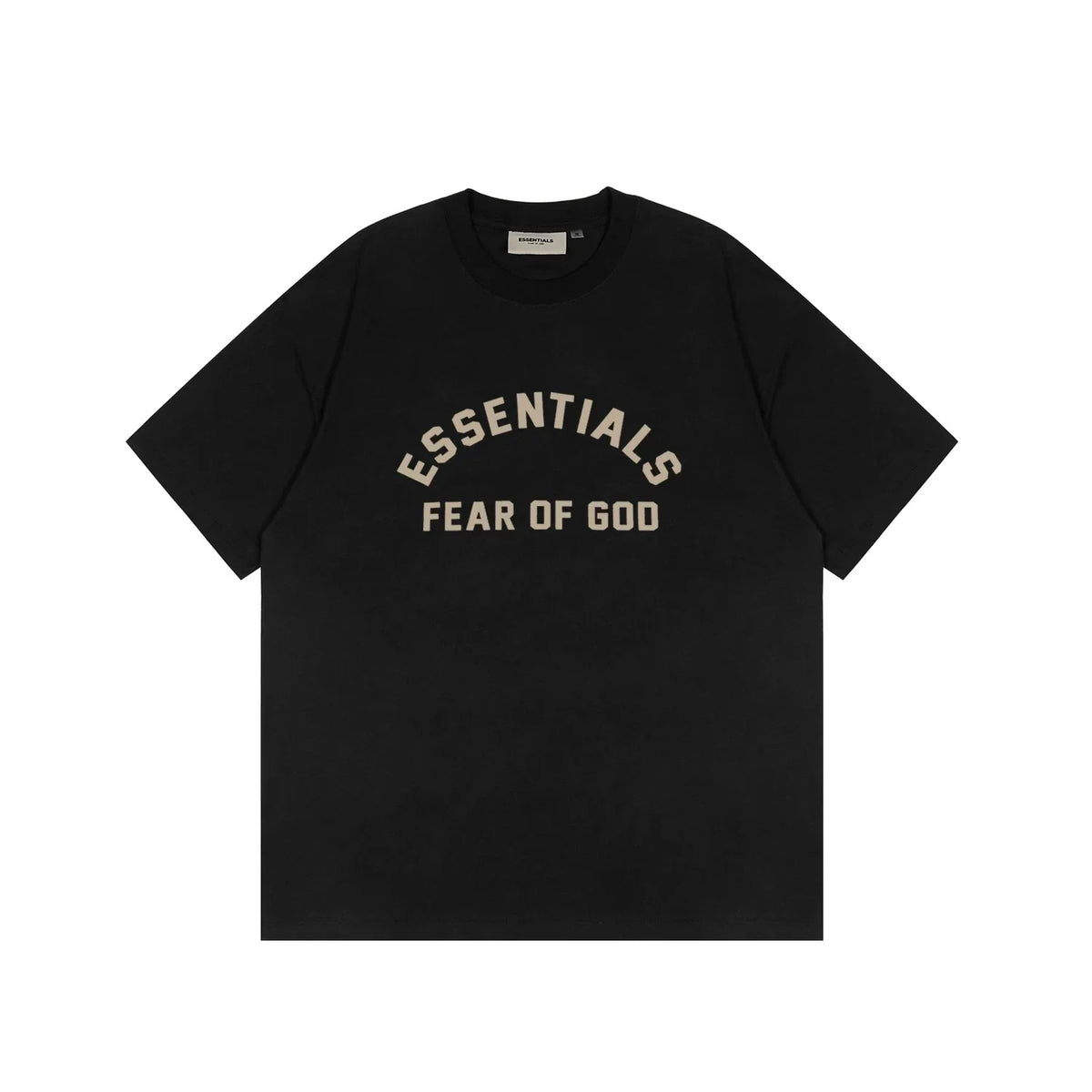ESSENTIALS Short sleeved T-shirt European and American High Street FOG Double Line Men's and Women's American Trendy Brand Pure Cotton Round Neck Loose Set (21)