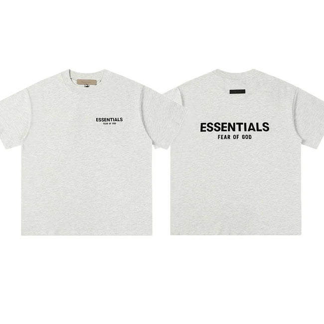 ESSENTIALS Short sleeved T-shirt European and American High Street FOG Double Line Men's and Women's American Trendy Brand Pure Cotton Round Neck Loose Set (11) Hover Image