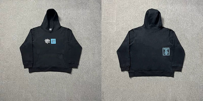 ADWYSD Box Logo Hoodie - Black / Teal Hover Image