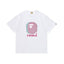 BAPE Style Glitch Colorblock Ape Head Short-Sleeve Tee - White
