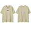 ESSENTIALS Short sleeved T-shirt European and American High Street FOG Double Line Men's and Women's American Trendy Brand Pure Cotton Round Neck Loose Set (58)