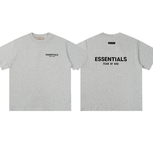 FOG double-line ESSENTIALS short-sleeved T-shirt men European and American couples trendy brand round neck loose cleanfit half-sleeved women (2) Hover Image