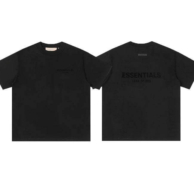 FOG double-line ESSENTIALS short-sleeved T-shirt men European and American couples trendy brand round neck loose cleanfit half-sleeved women (1) Hover Image